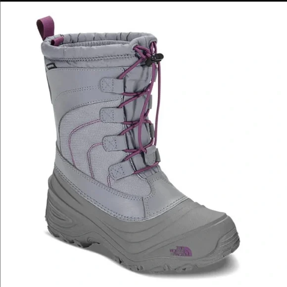 The North Face Youth Alpenglow IV Boot - Frost Grey/Wood Violet - Picture 1 of 7